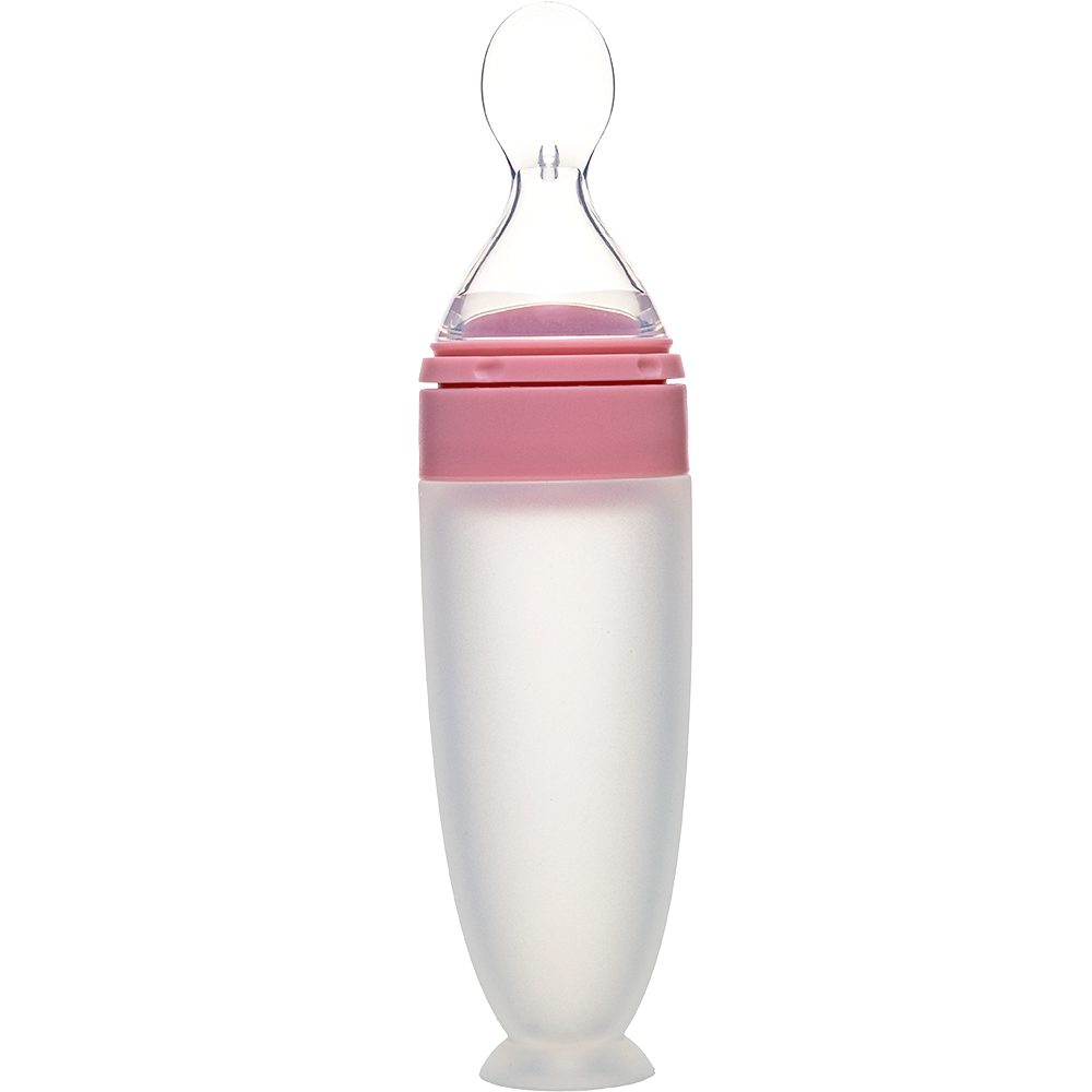 Colher Dosadora em Silicone com Ventosa - Rosa