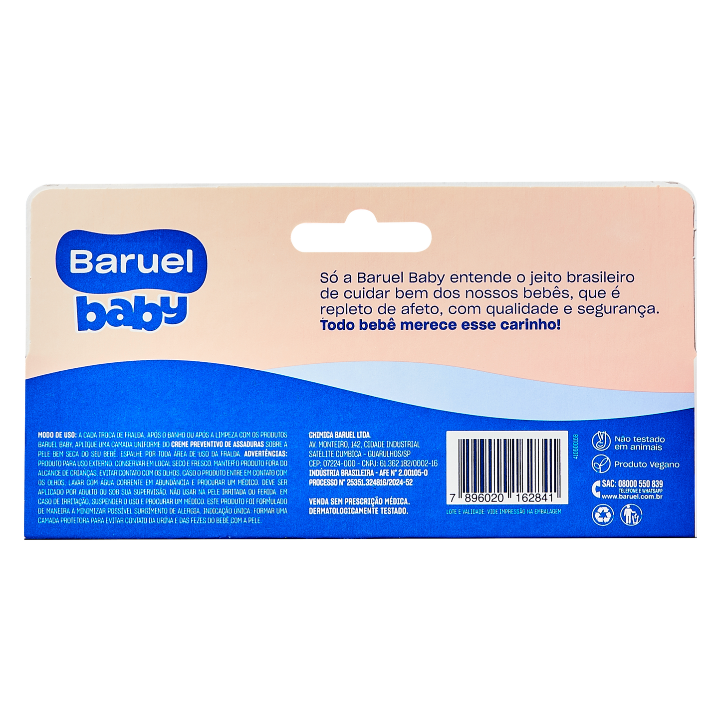 Creme Preventivo de Assaduras com Oleo de Amendoas, 45g - Baruel Baby