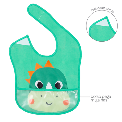 Babador com Bolso Buba Zoo - Dino