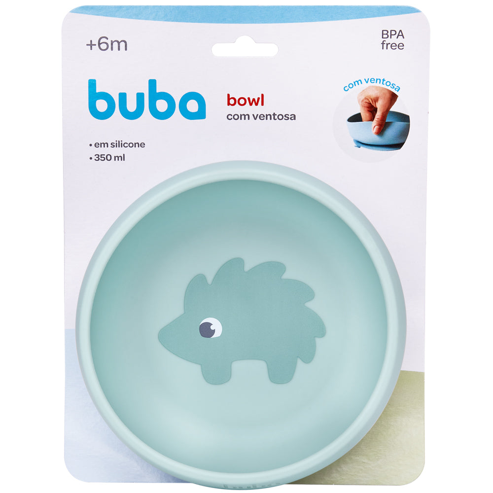 Bowl em Silicone com Ventosa Verde, Cloudy - Buba