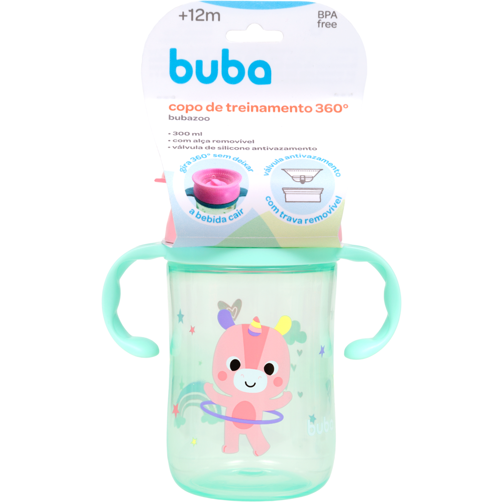 Copo de Treinamento 360º Buba Zoo - Unicórnio