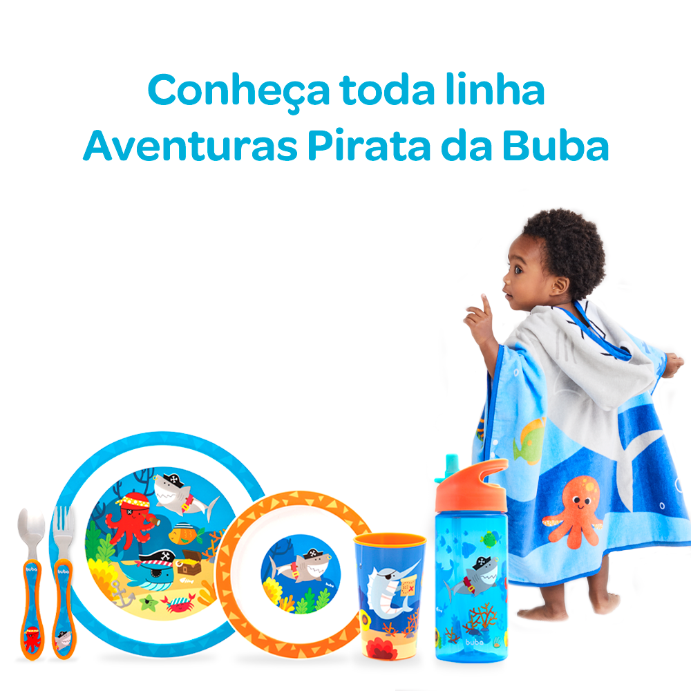 Toalha Poncho, Aventuras Tubarão - Buba