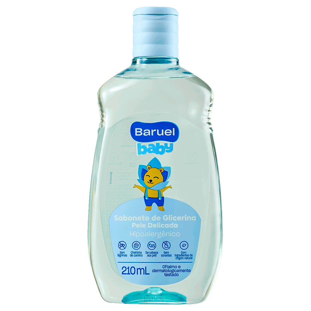 Sabonete Liquido Pele Delicada, 210ml - Baruel Baby