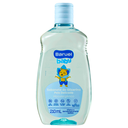 Sabonete Liquido Pele Delicada, 210ml - Baruel Baby