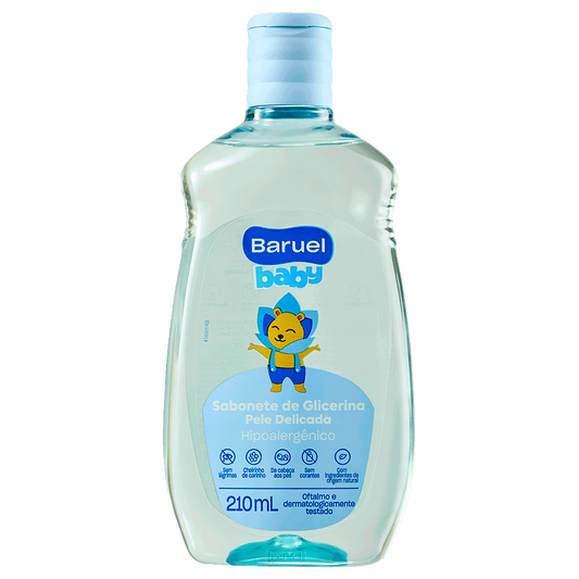 Sabonete Liquido Pele Delicada, 210ml - Baruel Baby