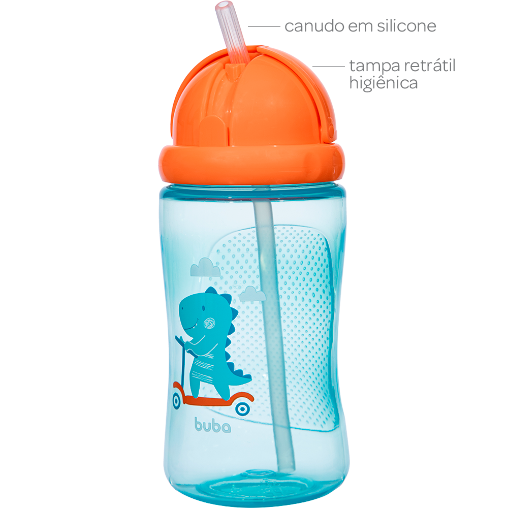 Garrafinha Dino Patinete - Azul