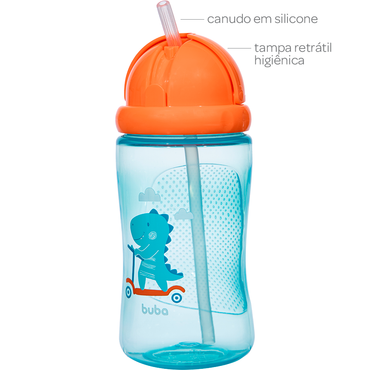 Garrafinha Dino Patinete - Azul
