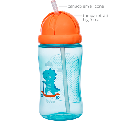 Garrafinha Dino Patinete - Azul