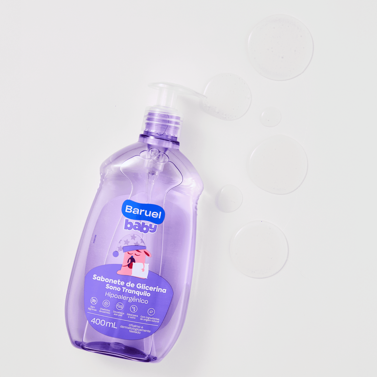 Sabonete Liquido Sono Tranquilo, 400ml - Baruel Baby