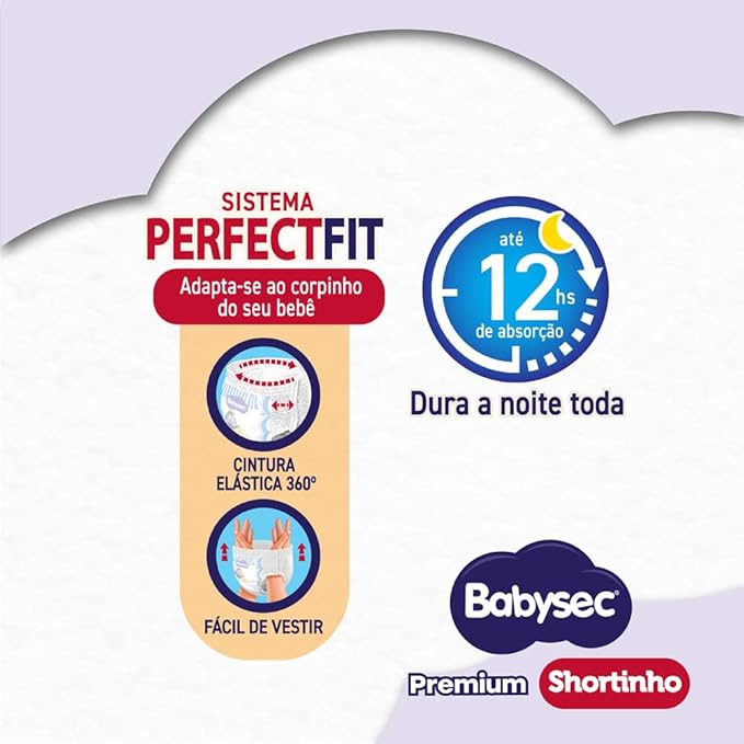 Fralda G Babysec Shortinho Hiper com 48 unidades