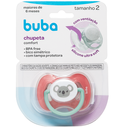 Chupeta Buba comfort Tam.2 Coala - Rosa