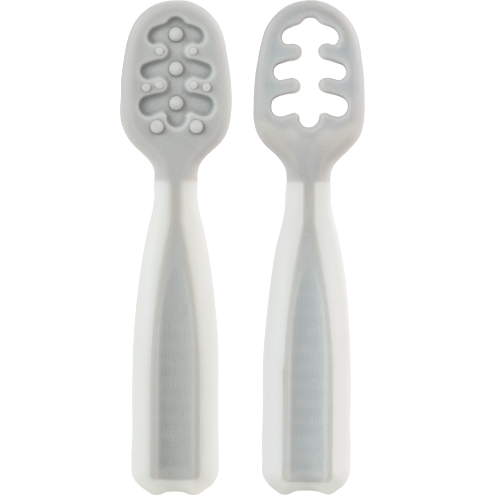 Kit 2 Colheres de Treinamento - Cinza