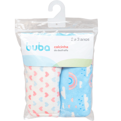Kit Calcinhas de Desfralde Arco Íris, 2 unidades, Tamanho P - Buba