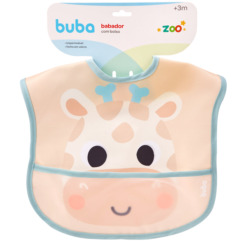 Babador com Bolso, Buba Zoo Girafa - Buba
