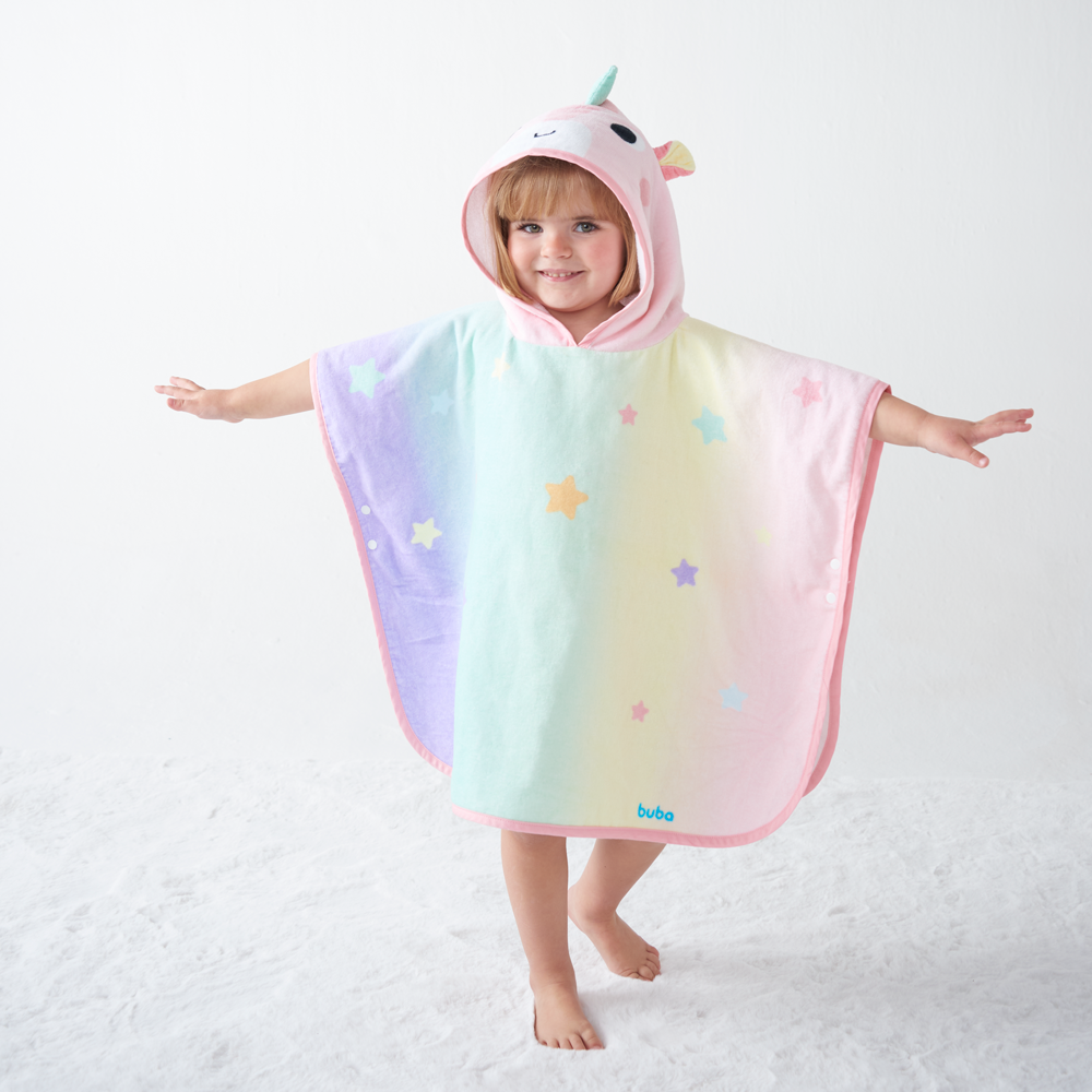Toalha Poncho Buba Zoo - Unicórnio