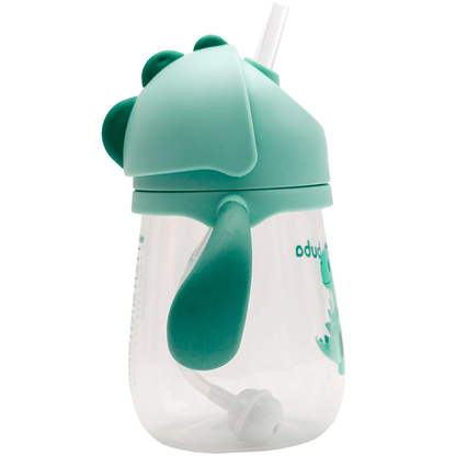 Copo com Dispositivo Canudo Dino - Verde