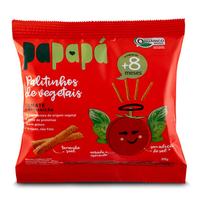 Palitinhos de Vegetais Tomate e Manjericão 20g