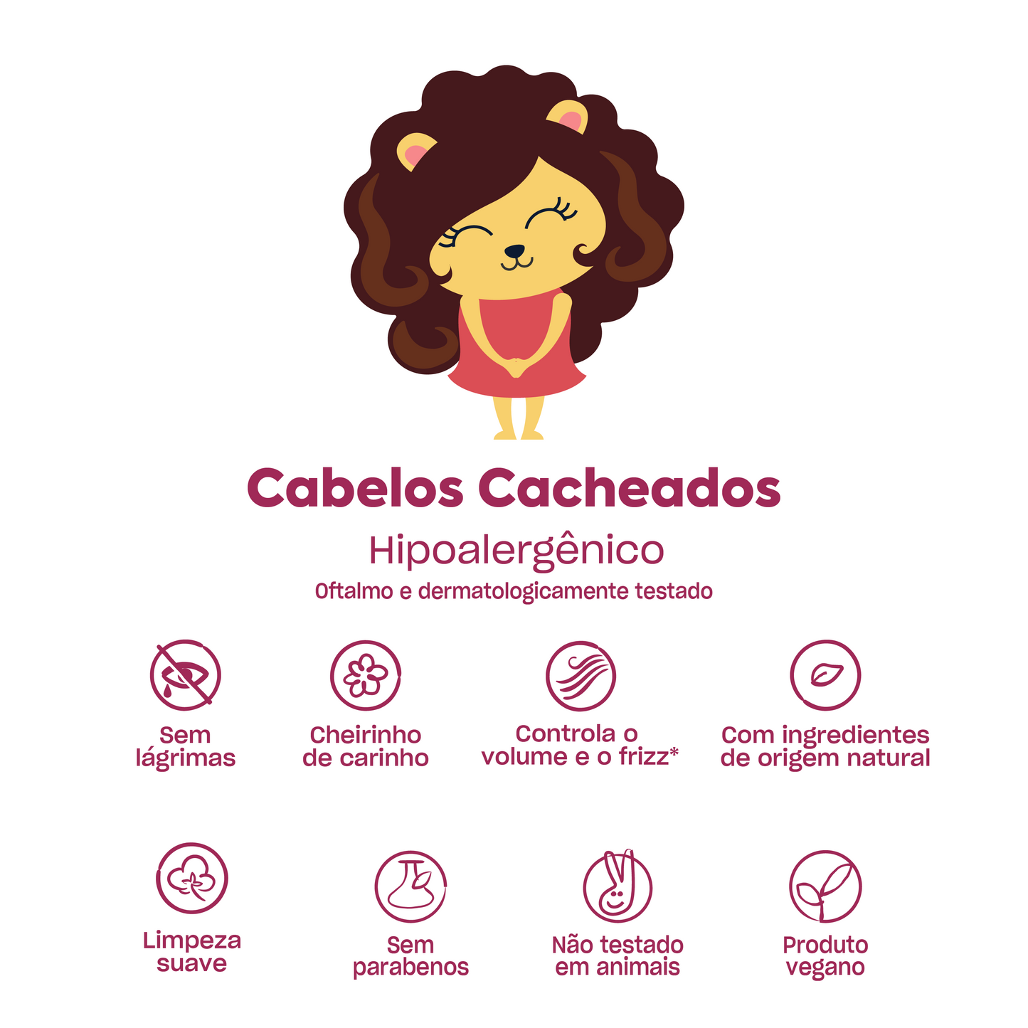 Shampoo Cabelos Cacheados, 120ml - Baruel Baby