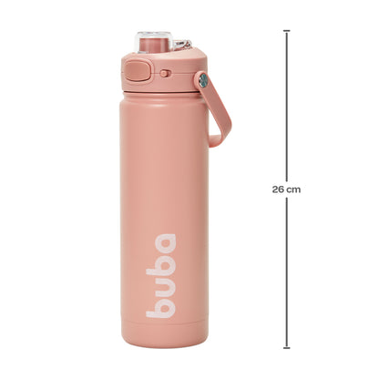 Copo Termico Parede Dupla, 600ml, Rose - Buba
