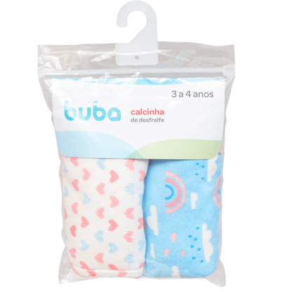 Kit Calcinhas de Desfralde Arco Íris, 2 unidades, Tamanho M - Buba