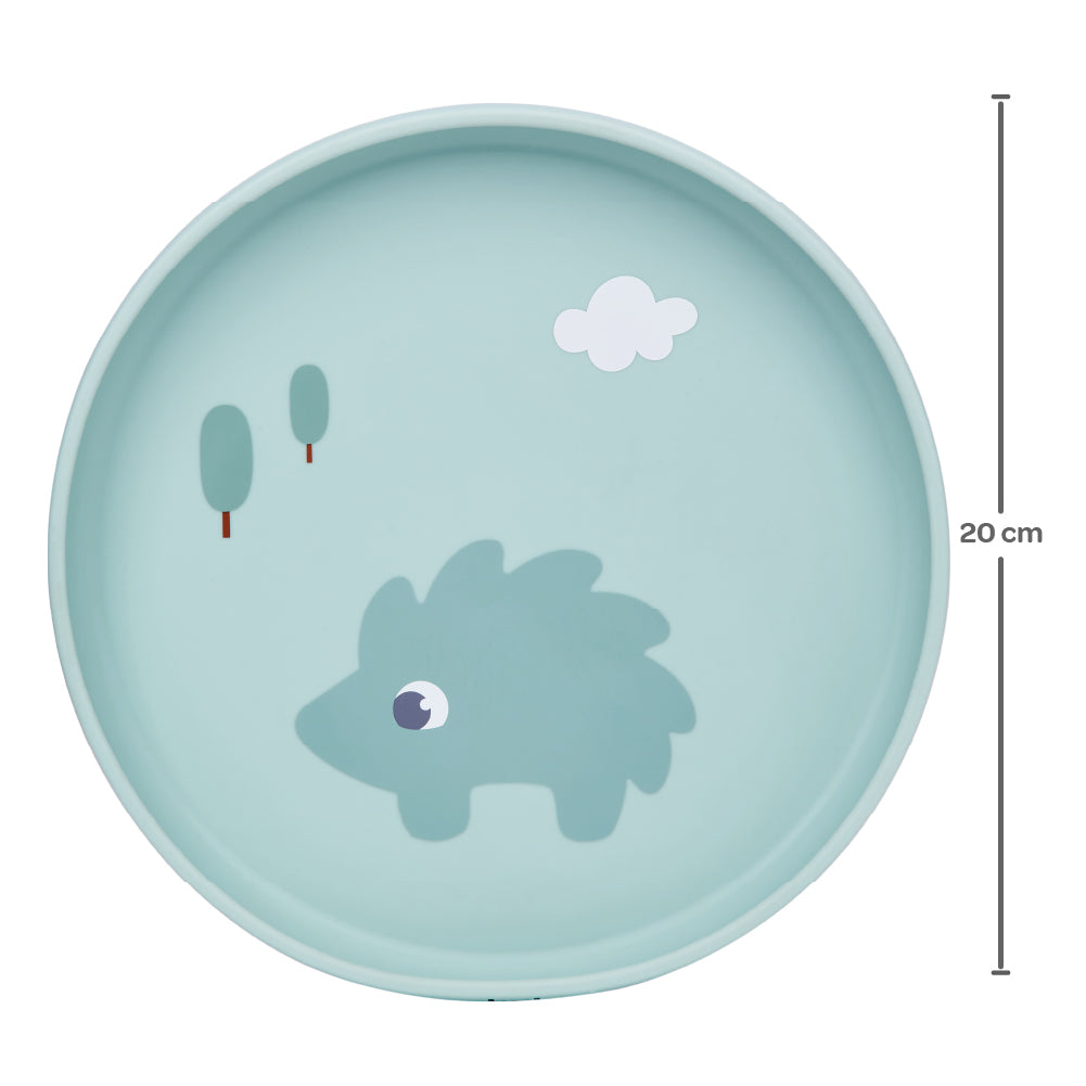 Pratinho em Silicone com Ventosa Verde, Cloudy - Buba