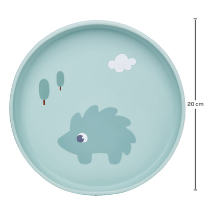 Pratinho em Silicone com Ventosa Verde, Cloudy - Buba