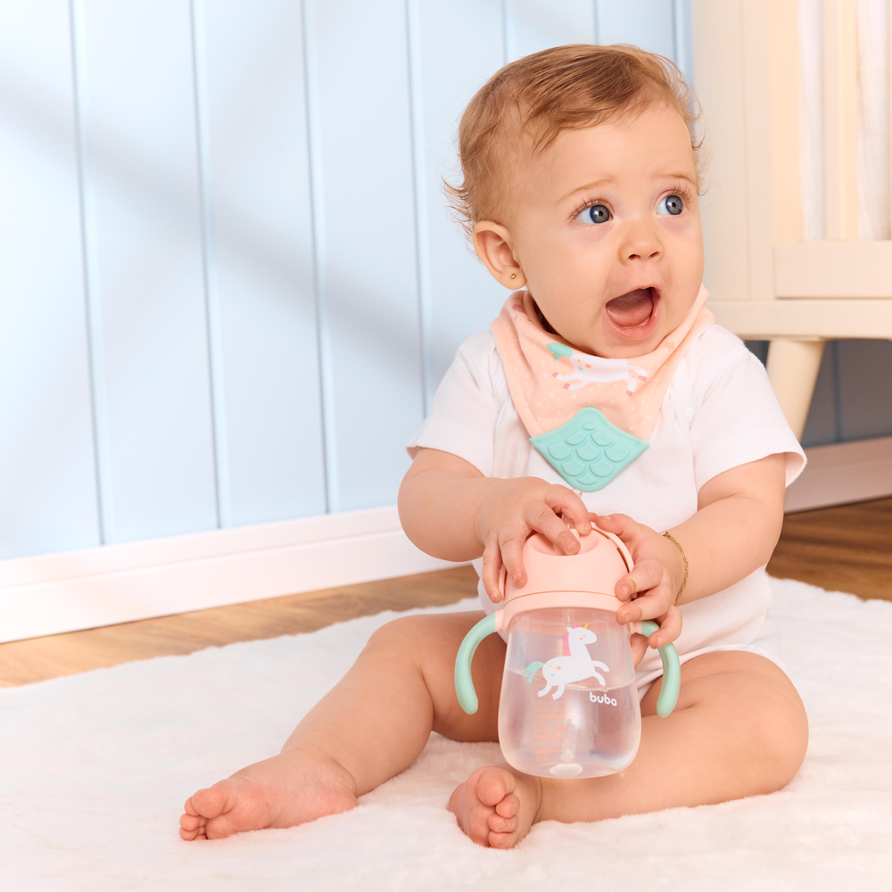 Copo com Dispositivo Canudo Magic - Unicórnio