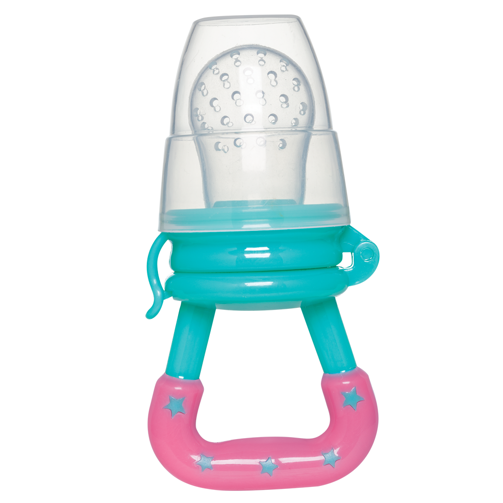 Porta-Frutinhas com Sugador em Silicone Rosa