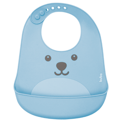 Babador em Silicone com Pega-Migalhas Gumy - Azul