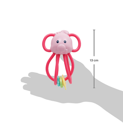 Chocalho Divertido Elefantinho Rosa - Buba