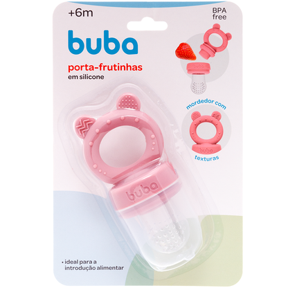 Porta-Frutinhas em Silicone Ursinho Rosa - Buba