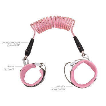 Cordao de Seguranca para Pulso - Rosa