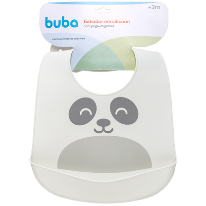 Babador em Silicone com Pega-Migalhas Gumy - Off White