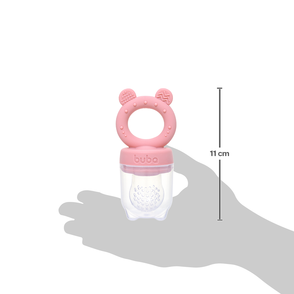 Porta-Frutinhas em Silicone Ursinho Rosa - Buba