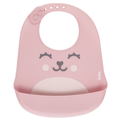 Babador em Silicone com Pega-Migalhas Gumy - Rosa