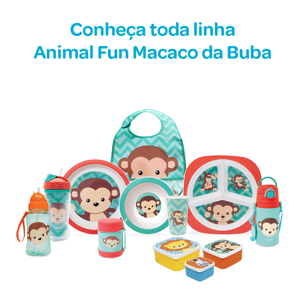 Garrafinha de Aluminio Animal Fun - Macaco