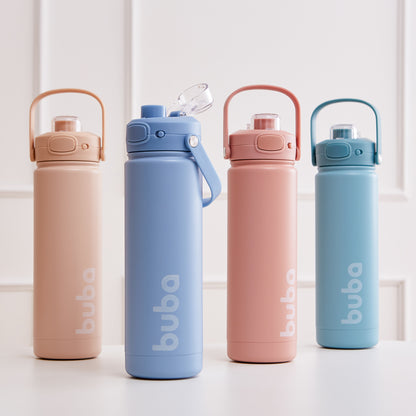 Copo Termico Parede Dupla, 600ml, Azul - Buba