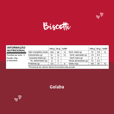 Biscoito Infantil Biscotti: Goiaba, 60g - Papapá