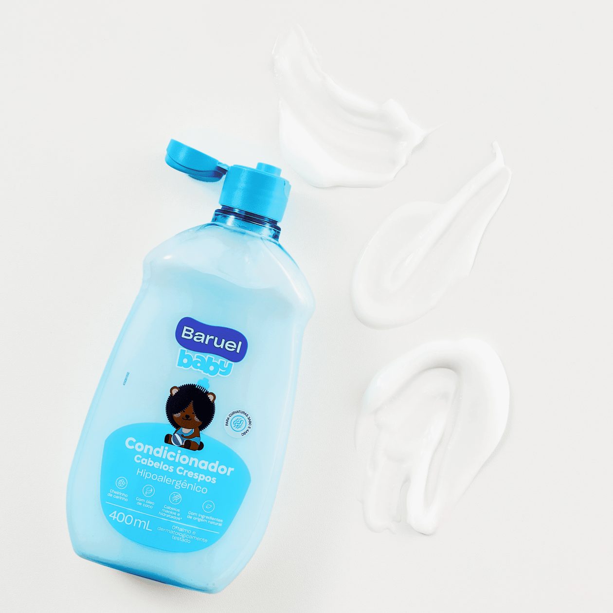 Condicionador Cabelos Crespos, 400ml - Baruel Baby