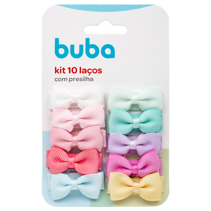 Kit 10 Laços com Presilha Buba (modelo 1)