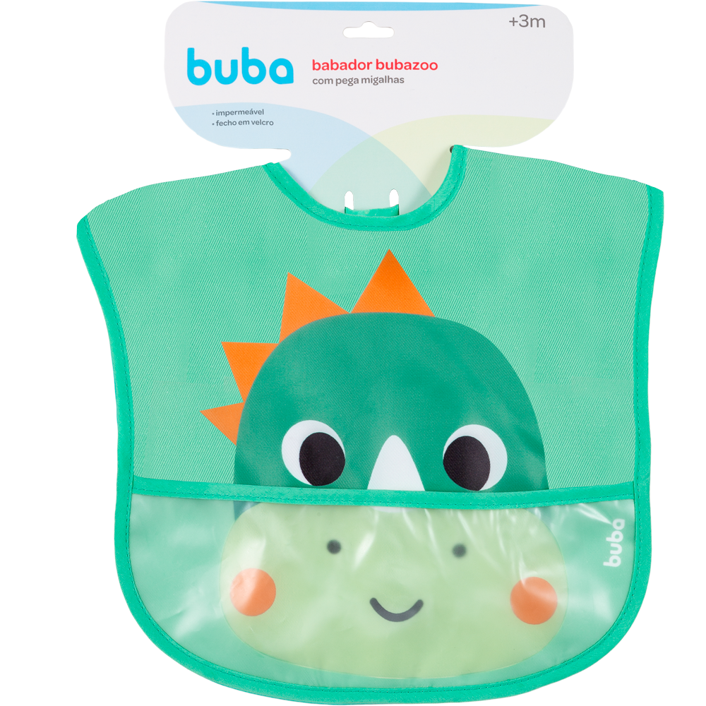 Babador com Bolso Buba Zoo - Dino