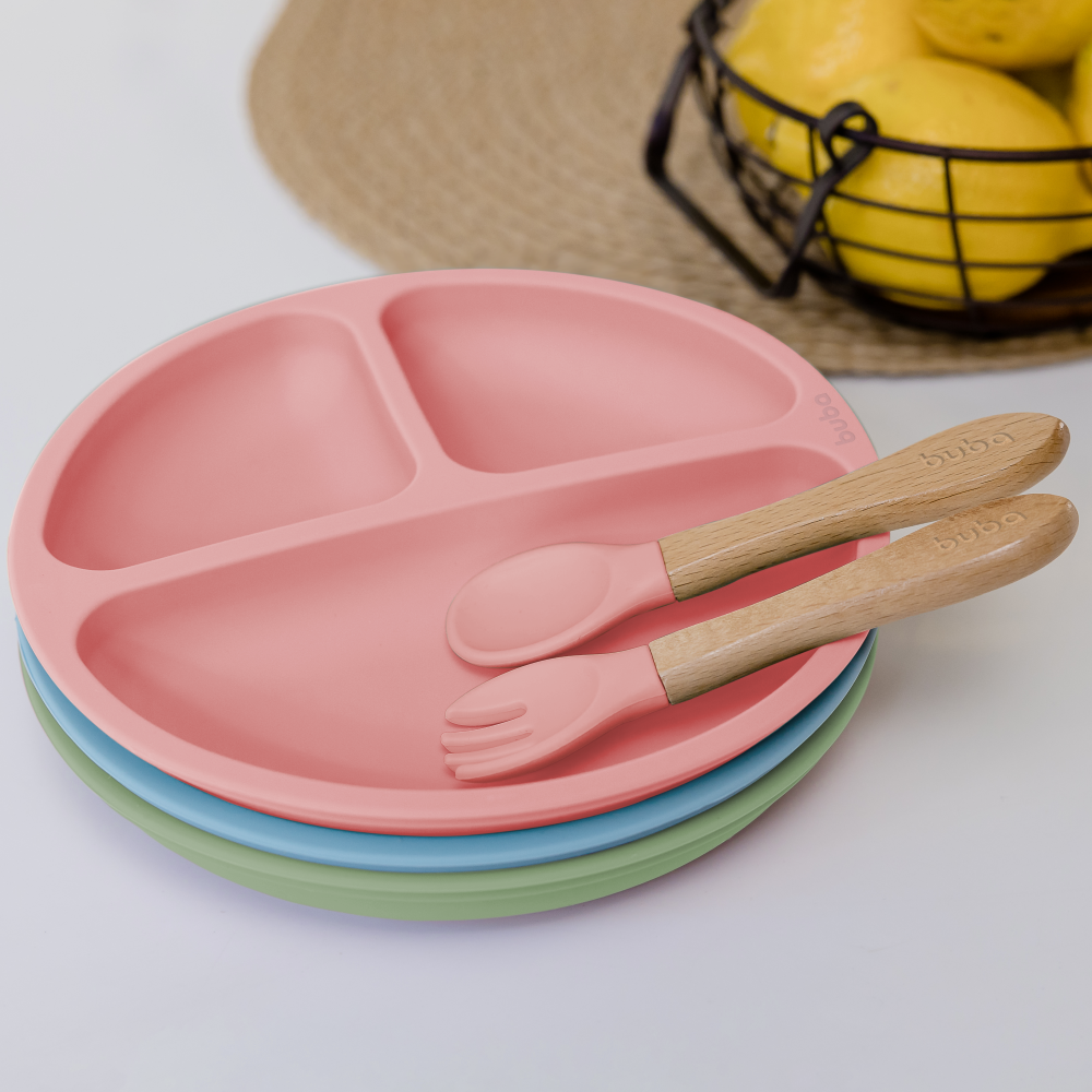 Pratinho em Silicone com Ventosa, Rosa - Buba