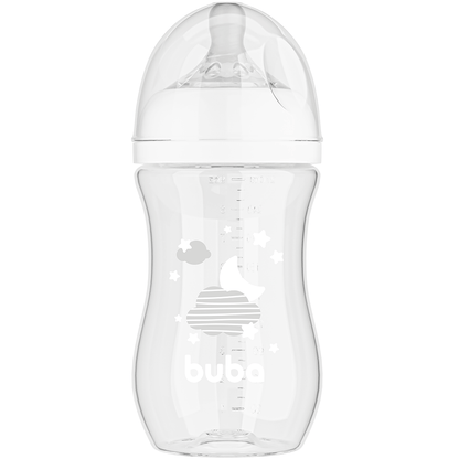 Mamadeira Easy Flow Nuvem Branca, 270ml, Anticolica - Buba