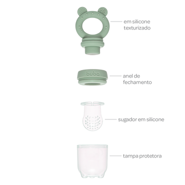 Porta-Frutinhas em Silicone Ursinho Verde - Buba