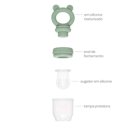 Porta-Frutinhas em Silicone Ursinho Verde - Buba