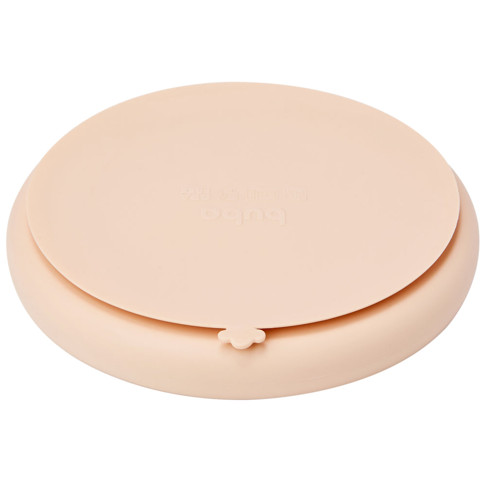 Pratinho em Silicone com Ventosa Bege, Cloudy - Buba