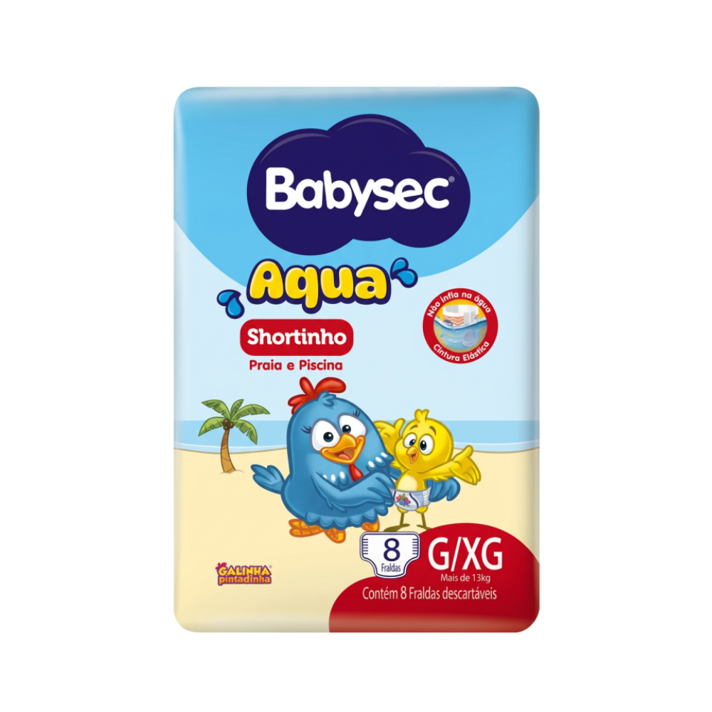 Fralda para Piscina G/XG com 8 un - Babysec Aqua