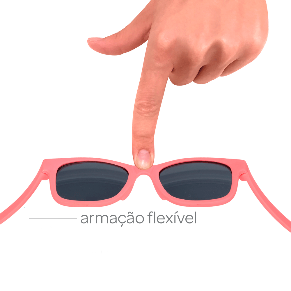 Oculos de Sol com Alça Rosa, P - Buba