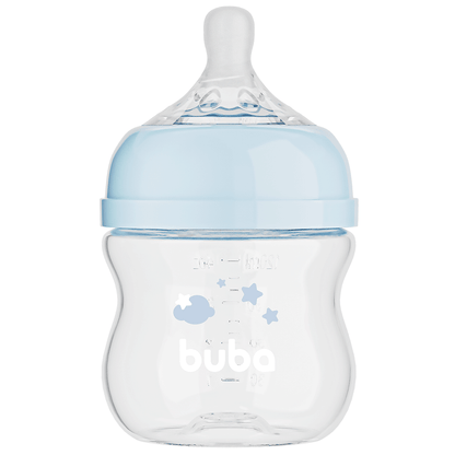 Mamadeira Easy Flow Nuvem Azul, 120ml, Anticolica - Buba