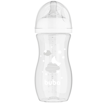 Mamadeira Easy Flow Nuvem Branca, 330ml, Anticolica - Buba